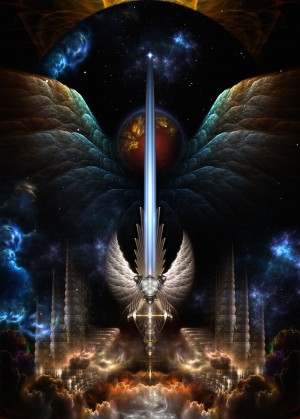 Angel Wing Sword Of Arkledious Imperial Wings Fractal Art